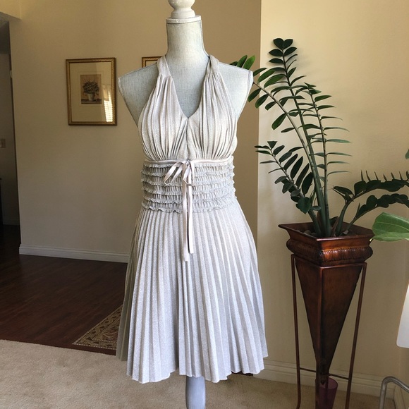 Sparkly, Silver Halter neck Dress - Picture 1 of 5